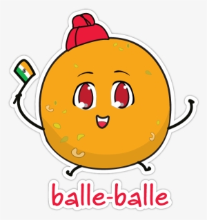 Boondi Laddoo, Round Sweets Made With Flour, Minced - Stickers Of Hike Messenger #2621479