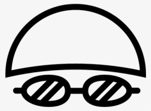 Swimming Goggles Vector - Outline Of Swim Goggles #2621549
