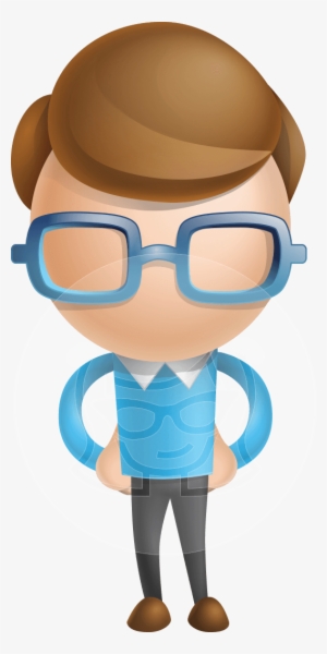 Nerdy - Nerd In Glasses Cartoon #2621807