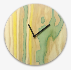 Naturally Stained Wooden Clock, Prague - Plywood #2622040