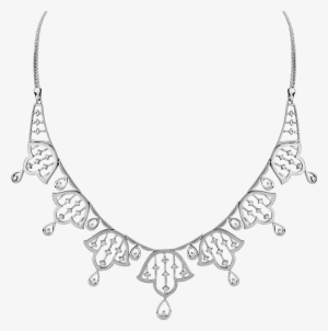 Orra Platinum Necklace - Orra Jewellery #2622306