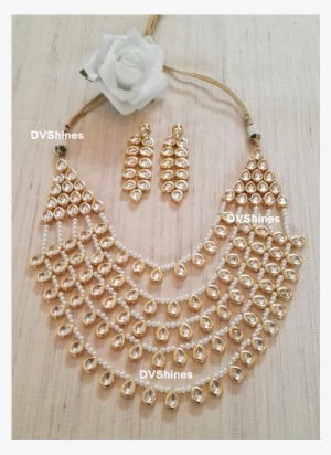 Beautiful Layered Kundan Necklace Set Kundan Haar,ethnic - Kundan #2622489