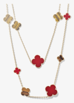 Vintage - Grey And Black Long Necklace #2622563