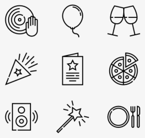 Birthday Party 50 Icons - Drawing #2623153
