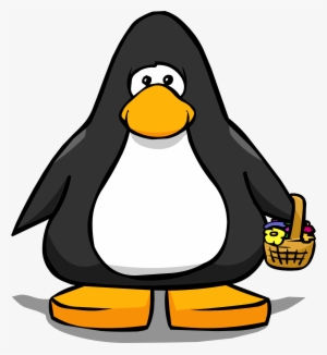 Flower Basket From A Player Card - Penguin With Hard Hat #2624696