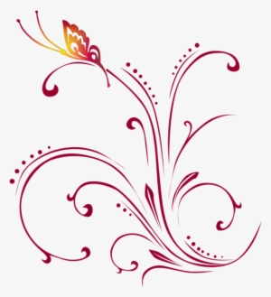 Red Floral Border Png Image Background - Borders Red Flower Frame Png ...