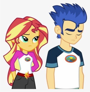 Flash And Sunset Disappointed By Uponia On Deviantart - Flash Sentry Sunset Shimmer #2626768