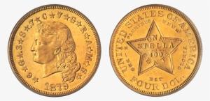 1879 Flowing Hair Stella - 4 Dollar Us Coin #2627628