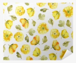Seamless Pattern Of Watercolor Yellow Flower Isolate - Yellow Flower Seamless #2628399