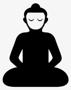 Buddha Statue Vector - Силуэт Седит На Шее #2628815