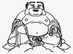 Buddhist Drawing Laughing Buddha - Coloring Book Figures #2628976