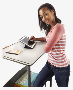 The Alphabetter Desk Is Making The News With Its Unique - Standing Desk Student Png #2628985