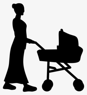 Mother Stroller Silhouette Png #2629183