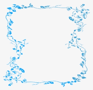 Malibu Blue Floral Border Svg Clip Arts 600 X 580 Px #2629479