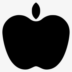Apple Clipart Icon - Black Apple Clip Art #2629994