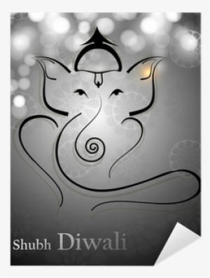 Beautiful Artistic Gray Colorful Hindu Lord Ganesha - Hinduism #2630791