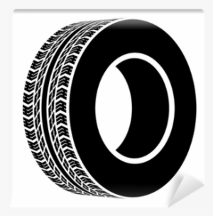 Vector Black Terrain Tyre Symbol Wall Mural • Pixers® #2630830