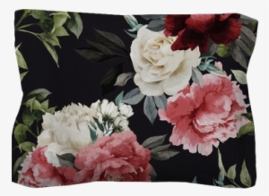 Seamless Floral Pattern With Roses, Watercolor - Floral Fabrics Online India #2631461