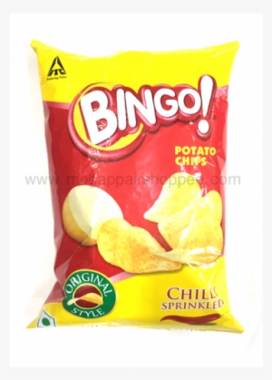 Bingo Potato Chips Chilli Sprinkled 28g - Bingo International Cream And Onion Potato Chips 55gms #2632612