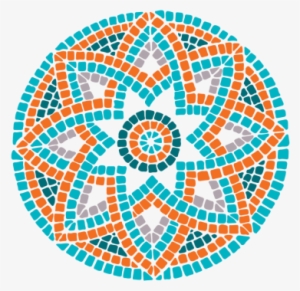 Greek Mosaic Colour Full Colour Glass Gobo - Bead #2633154