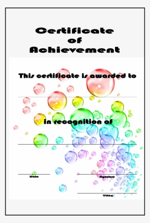 Certificate Of Achievement Example Main Image - Template #2634085