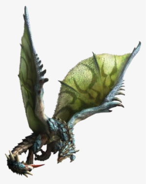 Mh3u-azure Rathalos Render - Monster Hunter World Azure Rathalos #2634453