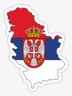 Free Blank Sticker Png - Serbia Flag And Name #2635842