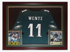 Carson Wentz Autographed Philadelphia Eagles - Carson Wentz Autographed Jersey - Green Nike Game Fanatics #2636233