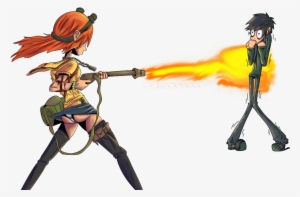 Author Comments - Person With Flamethrower Cartoon Png #2638228