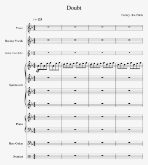 Doubt Sheet Music Composed By Twenty One Pilots 1 Of - Doubt Piano Notes Twenty One Pilots #2638485 Doubt Sheet Music Composed By Twenty One Pilots 1 Of - Doubt Piano Notes Twenty One Pilots #2638485
