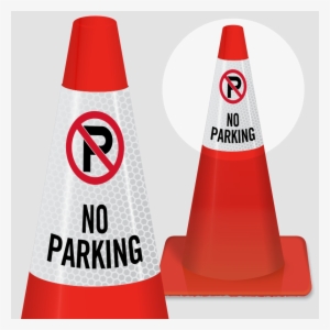 No Parking Cone Collar - No Semi Truck Parking #2639891