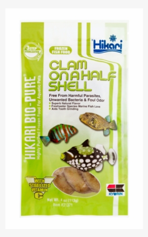 Clam On A Half Shell - Frozen Clams Fish Food #2640467