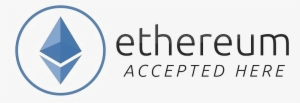 Ethereum Accepted Here Free Download Png - We Accept Bitcoin And Ethereum #2645437