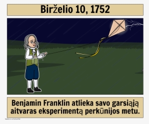Benjamin Franklin Flies Aitvaras - Benjamin Franklin Kite Experiment #2646776