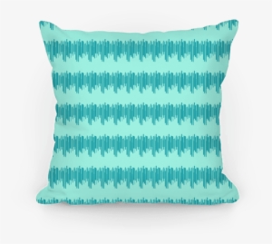 Teal Radio Wave Pattern Pillow - Cushion #2649298
