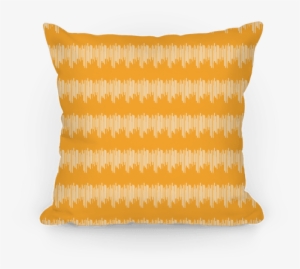 Yellow Radio Wave Pattern Pillow - Pillow #2649343