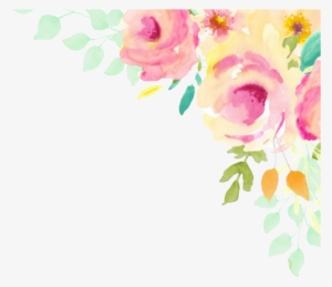 Ftestickers Floral Flowers Corner Edging Watercolor - Imitat-glitter-goldstreifen-rosen, Die Einladung #2650125