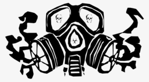 Drawn Gas Mask Graffito - Gas Mask Drawing Logo #2650482