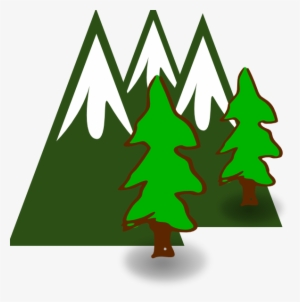 This Free Clipart Png Design Of Evergreen Mountains #2652162
