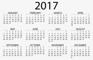 2017 Calender Png - Kalendarz 2018 Do Druku #2652658