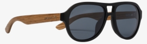 Fighter Zebrawood Sunglasses - Matte Black / Smoke #2653595