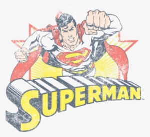 Justice League Superman Rough Distress Men's Long Sleeve - Superman Logo Png Comic #2658435