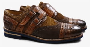 Monks Phil 12 Big Croco Kudu Wax Hair On Chocolate #2658580