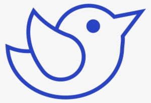 Outline Of Twitter Logo - Flat Design #2658891