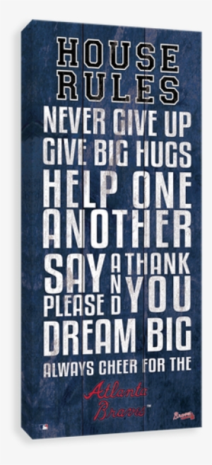 Atlanta Braves House Rules - Los Canvases By Scoreart - Los Angeles Dodgers House #2661923
