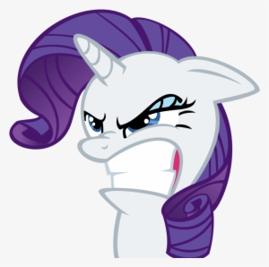 Rarity Transparent Angry - Mlp Rarity Funny Face #2663854