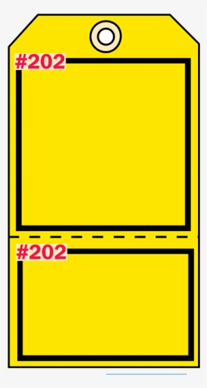 Brady Two Part Production Tag Blank Coloured Range - Production #2665490