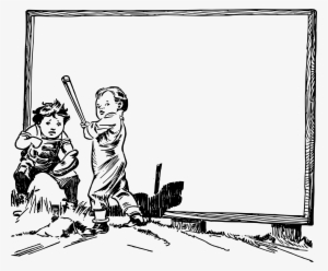 Picture Transparent Download Kids Playing Big Image - Kids Frame Png Black And White #2665851