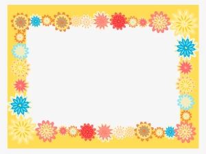 Flower Border Png For Kids - Scrapbook Flower People Working Themed Border Clipart #2666047