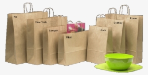 Small Brown Twist Handle Bag Pacplus #2666451